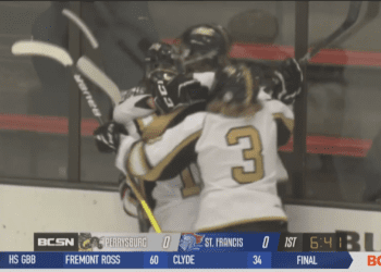 Schneider’s Hat Trick Leads Perrysburg Hockey to OT Win against St. Francis
