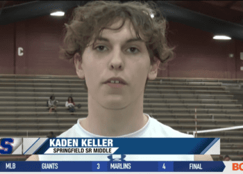 Strong Serving Leads Springfield to Sweep Scott