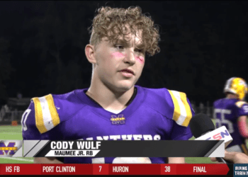 Wulf Scores Four Touchdowns in Maumee Win over Lake