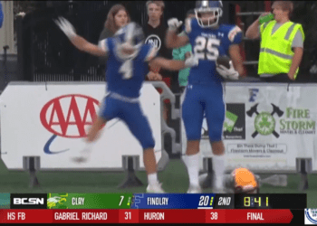 Ryan Montgomery Throws Five Touchdowns against Clay