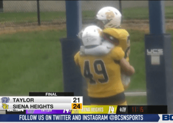 Siena Heights Win with a Clutch Field Goal Over Taylor