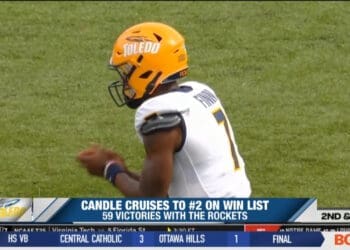 Jason Candle Cruises to Number Two on Toledo Program Career Win List