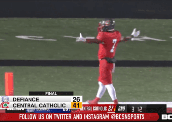 Two Tyler Morgan Scores Leads Central Catholic Past Defiance