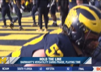 Michigan’s Offensive Line Values Karsen Barnhart’s Versatility