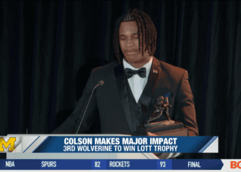 Junior Colson 3rd Wolverine to Win Lott Trophy
