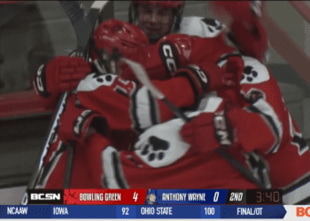 Six Bobcats Score as Bowling Green Hockey Glides Past Anthony Wayne