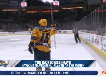 Brandon Hawkins Named ECHL December Player of the Month