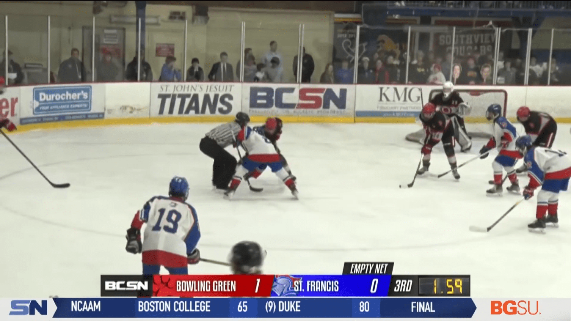 Bowling Green Hockey Earns Shutout Win over St. Francis BCSN