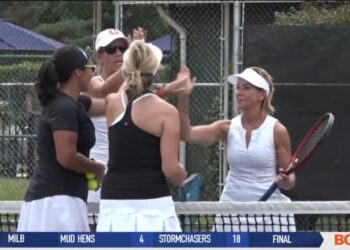 Angie Thetford and Terry McCullough Win the Belmont CC Doubles Championship