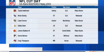 Local NFL Players Anderson, Fortner, Hudson III, and Norton Make 53-Man Rosters