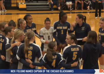 Notre Dame Sweeps Central Catholic on Senior Night