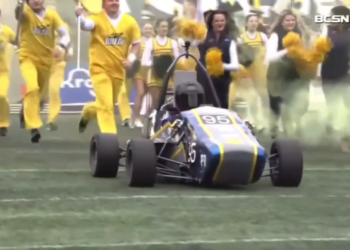 Rocket Motorsports Showcases Racecar During Football Games