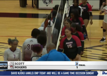 Scott Wins Two Straight Sets to Get the Win Over Rogers