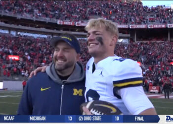 All Smiles From the Wolverines in their Upset Win Over the Buckeyes
