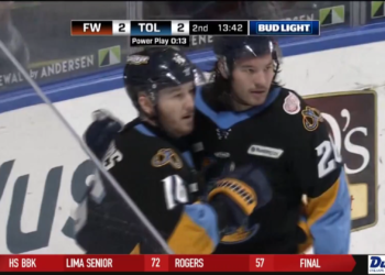 Walleye Bounce the Komets at the Bank Tank