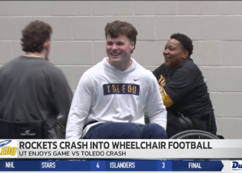 Rockets Participate in a Game of Wheelchair Football
