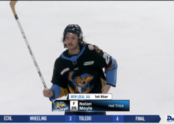 Nolan Moyle Scores Hat Trick as Walleye Get Max Points on the Weekend