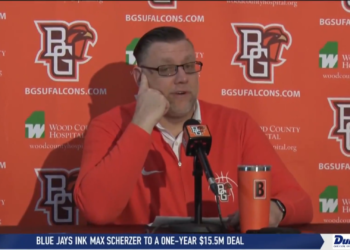 Falcons Fly By the NIU Huskies