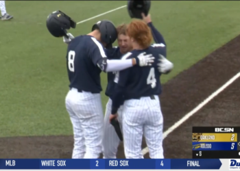 Oakland Baseball Beats Toledo 9-7 In Comeback Win