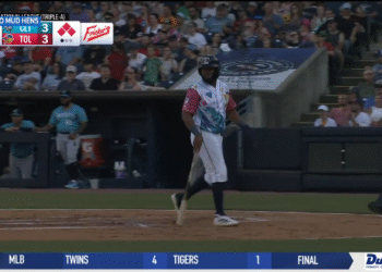 Knights Make a Late Push to Beat the Mud Hens