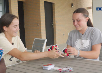 Perrysburg Girls Soccer’s Camille Francis, Emma Ogdahl Chat Over A Game Of UNO with Yaw Bonsu