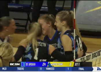 St. Ursula Volleyball Sweeps Rival Notre Dame