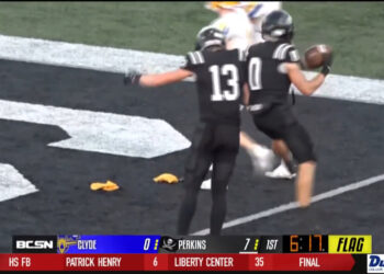 Perkins Goes Wire-to-Wire in 63-14 Win Over Clyde