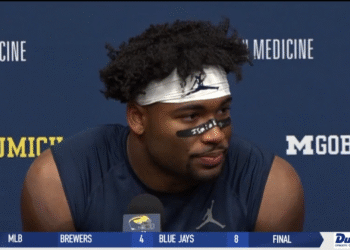 Justice Haynes Scores Three Touchdowns In Michigan’s Season-Opening Win Vs. New Mexico