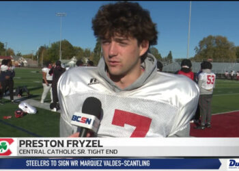 Central Catholic TE Preston Fryzel Wins Dunn Chevy Player of the Week