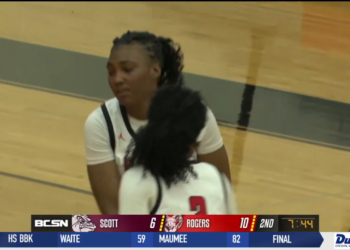 Short-Handed Rogers Girls Basketball Beats Scott