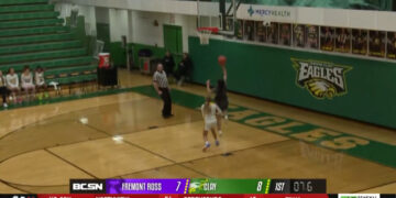 Fremont Ross Flies Over Clay 57-24