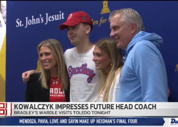 Bradley Head Coach Watches Kowalczyk in Person