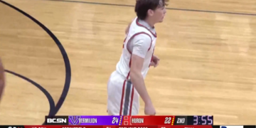 Huron Edges Vermilion 53-50