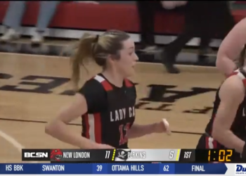 New London Makes Perkins Walk the Plank, 54-28