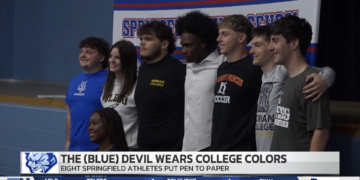 The (Blue) Devil Wears College Colors As Eight Springfield Athletes Sign Commitment Letters