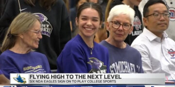 Six Eagles Fly To The College Ranks At Notre Dame Academy Signing Day