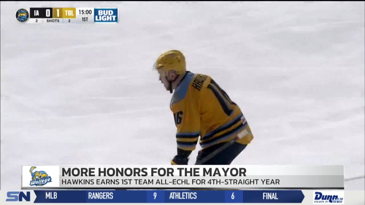 Walleye Forward Brandon Hawkins Named To Fourth Consecutive All-ECHL ...
