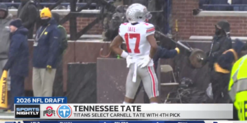 Titans Select Ohio State WR Carnell Tate with 4th-Overall Pick