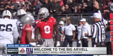 New York Giants Take Ohio State LB Arvell Reese with 5th Pick