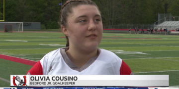 Cousino Helps Backstop Bedford to 13-12 Victory Over Pioneer
