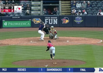 Max Clark Powers Hens to 8-4 Victory against Indy