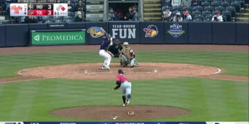 Max Clark Powers Hens to 8-4 Victory against Indy