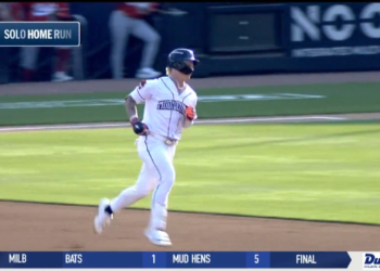 Mud Hens Open Series with Win, Ground Bats, 2-1