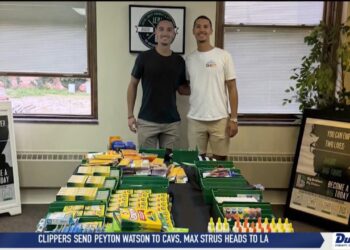 Northview Boys Basketball Assistant Coaches Alek, Aerin West Complete First Back To School Drive