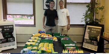 Northview Boys Basketball Assistant Coaches Alek, Aerin West Complete First Back To School Drive