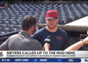 Former Rocket Chris Meyers Makes Triple-A Debut with Mud Hens