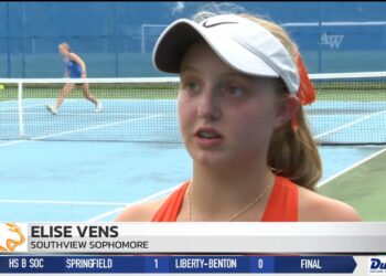 Southview’s Elise Vens downs Opponent 6-1,6-1, on the Tennis Courts