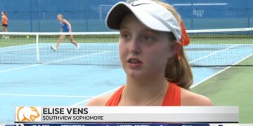Southview’s Elise Vens downs Opponent 6-1,6-1, on the Tennis Courts