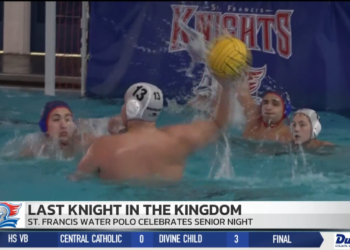 St. Francis Water Polo Celebrates Three Swimmers on Senior Night