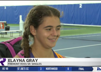 Fremont Ross’ Elayna Gray Wins NLL Cardinal Division Singles Title